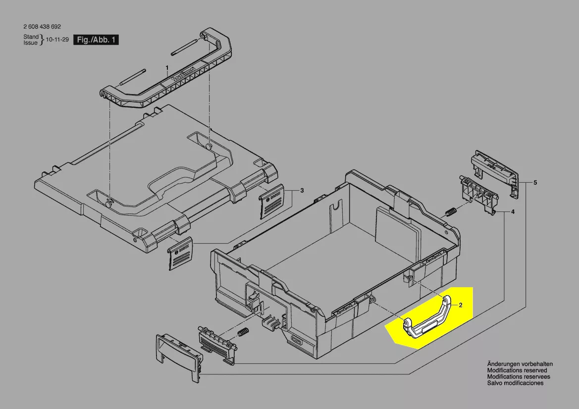 poignée réf. 1 600 A00 0JU Bosch